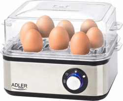 ADLER Eierkocher, 8-Eier-Kapazität, schnelle Kochzeit
