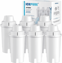 ICEPURE Krug Wasserfilter Ersatz für Brita Standard-Wasserfilter, Brita Krüge und Spender, Classic OB03, Everyday, UltraMax, Metro+, XL, Mavea 107007 35557 und mehr 6 Stück