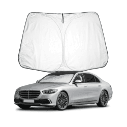 BIXUAN W222 2014-2020 Sonnenschutz kompatibel mit Mercedes Benz S-Klasse W223 2021-2024 Windschutzscheibe für das Auto Frontscheibenabdeckung Windschutz für Frontscheibe Blockiert UV Abdeckung Faltbar