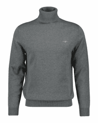 GANT Herren Classic Cotton Rollerneck Pullover S Dark Grey Melange
