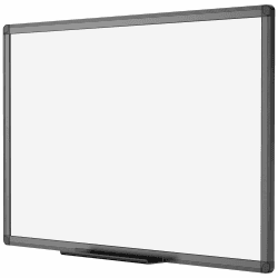 VIZ-PRO Magnetisches Whiteboard trocken abwischbar 90 x 60 cm A1 trocken abwischbares Whiteboard mit schwarzem Aluminiumrahmen und Stifthalter