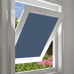 EUGAD Dachfenster Rollo 100% Verdunkelung Sonnenschutz Verdunklungsrollo ohne Bohren mit Saugnäpfen, Verdunklungsfolie für Fenster UV- und Hitzeschutz, Blau 60x93cm