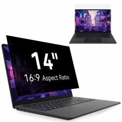 Laptop Sichtschutz 14 Zoll Seitenverhältnis 16:9, Anti Blaulicht Blendschutz Displayschutz, Abnehmbarer Blickschutzfolie Sichtschutzfilter Kompatibel mit Lenovo/HP/Dell/Acer/Samsung/Asus/Toshiba 14 Zoll Laptop 16:9 Black Privacy for Laptop