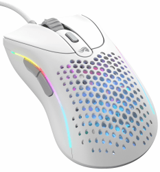 Glorious Gaming Model D 2 Wired Gaming Mouse - ergonomische, superleicht 58g, 26K optischer Sensor, 6 programmierbare Tasten, 80-Millionen-Klicks-Lebensdauer, FPS, MMO, MOBA - Mattweiß