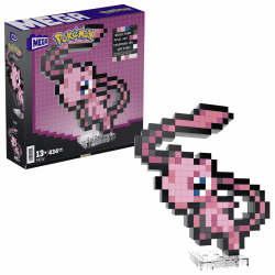 MEGA Pokémon Actionfigur-Bauset, Evoli mit 323 Teilen im Retro-Pixelstil, ideal als Tisch- oder Wanddeko, Spielzeug für Sammler zum Zusammenbauen und Präsentieren, HTH78