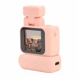 Kleine DV Kamera, 1080P HD Daumenkamera mit 1,44 Zoll Farbbildschirm, Videorecorder mit 480 mAh Akku für Vlogging, Abschlussgeschenke (PINK)