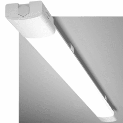 Modlicht LED Feuchtraumleuchte 120CM mit 36W 5000k Kaltlweiß 3960Lumen, Ultraslim Deckenleuchte Feuchtraum Flach Wasserfest IP65 Wannenleuchte Werkstattlampe für Keller Garage, Weiß