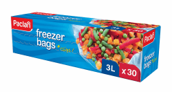 Paclan Gefrierbeutel, 3 ltr (30er Pack) Transparent
