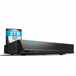 Reolink 8CH 4K PoE NVR Überwachungssystem Rekorder mit 2TB Festplatte, Videoüberwachung für Haus, Innen, Aussen Sicherheit. Unterstützt 16MP/12MP/4K/5MP/4MP HD IP Kameras, RLN8-410