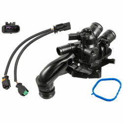 febi bilstein 170321 Thermostat mit Gehäuse, Dichtung, Temperaturschalter und Anschlusskabel, 1 Stück