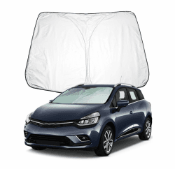 BIXUAN Clio 4 Sonnenschutz kompatibel mit Renault Clio 4 2013-2019 Windschutzscheibe für Clio4 das Auto Frontscheibenabdeckung Windschutz für Frontscheibe Blockiert UV Abdeckung Faltbar