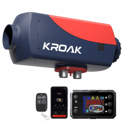 KROAK 12V/24V Diesel Standheizung, 8KW Luft Dieselheizung mit Bluetooth APP LCD-Display &Fernbedienung, 0,15–0,44 L/Std Air Diesel Heizung Dieselheizung für Auto RV LKW Wohnmobil