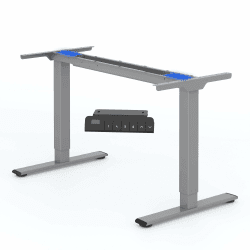 FlexiSpot Höhenverstellbarer Schreibtisch Gestell, Elektrisch Tischbeine mit 2 Motoren & 4 Speicherfunktionen, höhenverstellbares Tischgestell, Grau