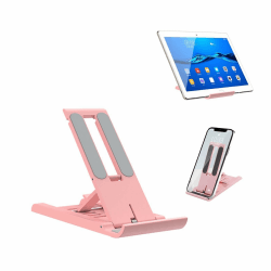 VINPAM Handyhalter, Multi-Winkel-Universal-Taschentelefonhalter, Desktop-Handyständer und Tablet-Halter, Verstellbarer Winkelklappbügel, einstellbar 6 Gänge, geeignet für Faule Menschen (rosa)