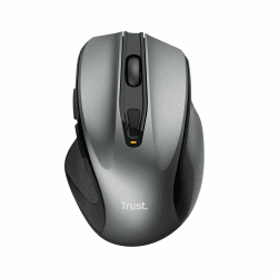 Trust Nito Kabellose Maus, Ergonomische Komfortable Funkmaus mit Daumenablage, USB-Mikroempfänger, 800-2200 DPI, 6 Tasten, Batterie Enthalten, PC Mac Computer Laptop MacBook Chromebook, Schwarz