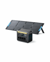 Anker SOLIX C1000 Set Tragbare Powerstation mit 200W Solarpanel, LiFePO4 Akku, 1800W Solargenerator, 4*230V Steckdosen mit max. 2400W Leistung, LFP Powerstation für Outdoor, Camping und Stromreserve