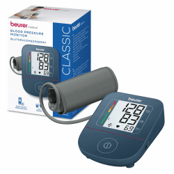 Beurer BM 25 Oberarm Blutdruckmessgerät, einfache Bedienung über einen Knopf, genaue Messung durch Manschetten-Sitzkontrolle, Arrhythmie-Erkennung, mit USB-C-Anschluss, Manschette für 22-42 cm