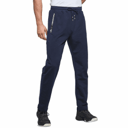 JustSun Jogginghose Herren Baumwolle Hose mit Reißverschluss Taschen L Blau