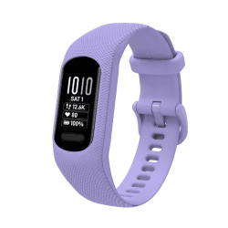 honecumi Armbänder Kompatibel mit Garmin vivosmart 5 Ersatzarmband Damen Herren, Weiches Silikon Klassisches verstellbares Sport Wechselarmband Zubehör Stilvolles Armband，Klein/Groß Helles Lila S