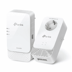 TP-Link PGW2440 KIT WLAN Powerline 𝐆.𝐡𝐧𝟐𝟒𝟎𝟎, 𝐀𝐗𝟏𝟖𝟎𝟎 𝐖𝐢-𝐅𝐢 𝟔, bis zu 1428 Mbps über Powerline, Gigabit Ethernet, Extra-Steckdose, Plug & Play, Nicht kompatibel mit HomePlug AV/AV2