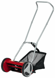 Einhell Hand-Rasenmäher GC-HM 300 (für bis zu 150m², 30cm Schnittbreite, kugelgelagerte Mähspindel mit 5 hochwertigen Stahlmessern, 4-stufige Schnitthöheneinstellung 13-37mm, 16l-Fangkorb), Mehrfarbig