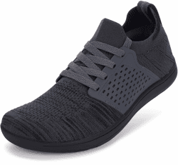 WHITIN Unisex Breite Barfußschuhe | Minimalistische Sneaker 41 EU Weit Dunkelgrau