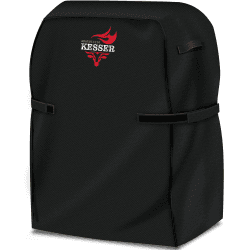 KESSER® Premium BBQ Grillabdeckung Gasgrill Grillhaube Abdeckung Wetterfest - für Weber, Brinkmann, Char Broil Grill Abdeckhaube Schutzhülle | 600D Oxford- Gewebe Reißfest | 76,5x66x109cm | Schwarz