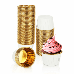 DAJAVE 200 Stück Muffinförmchen Papier, Aluminiumfolie Cupcake Förmchen,Muffin Backförmchen Papier Cupcake Hüllen, Einweg Backförmchen papier für Heim oder Party