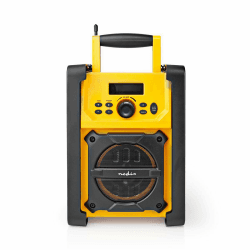 FM-Radio | Tisch Ausführumg | FM | Batteriebetrieben/Netzstromversorgung | Digital | 15 W | Monitorgröße: 2.2" | Blau-weiß Monitor | Bluetooth® | IPX5 | Tragegriff | Gelb/Schwarz