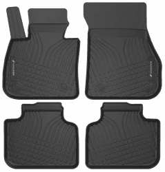 WALSER Premium Fussmatten Auto kompatibel mit BMW X1 (F48) 11/2014-Heute, X2 (F39) 11/2017-Heute, 100% passgenaue Gummimatten Auto - Made in EU, robuste Fußmatten Auto, Auto Fußmatten, Fußmatte Auto