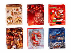 TSI Geschenktüten WEIHNACHTEN SERIE 7, 12er Packung, Größe: Klein (HxBxT 14 x 11 x 6,5 cm), Art. Nr. 84027