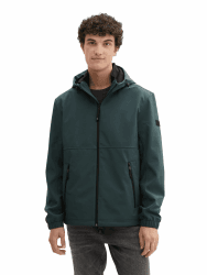 TOM TAILOR Denim Herren Sofshell-Jacke mit Kapuze M 10362 - Dark Gable Green
