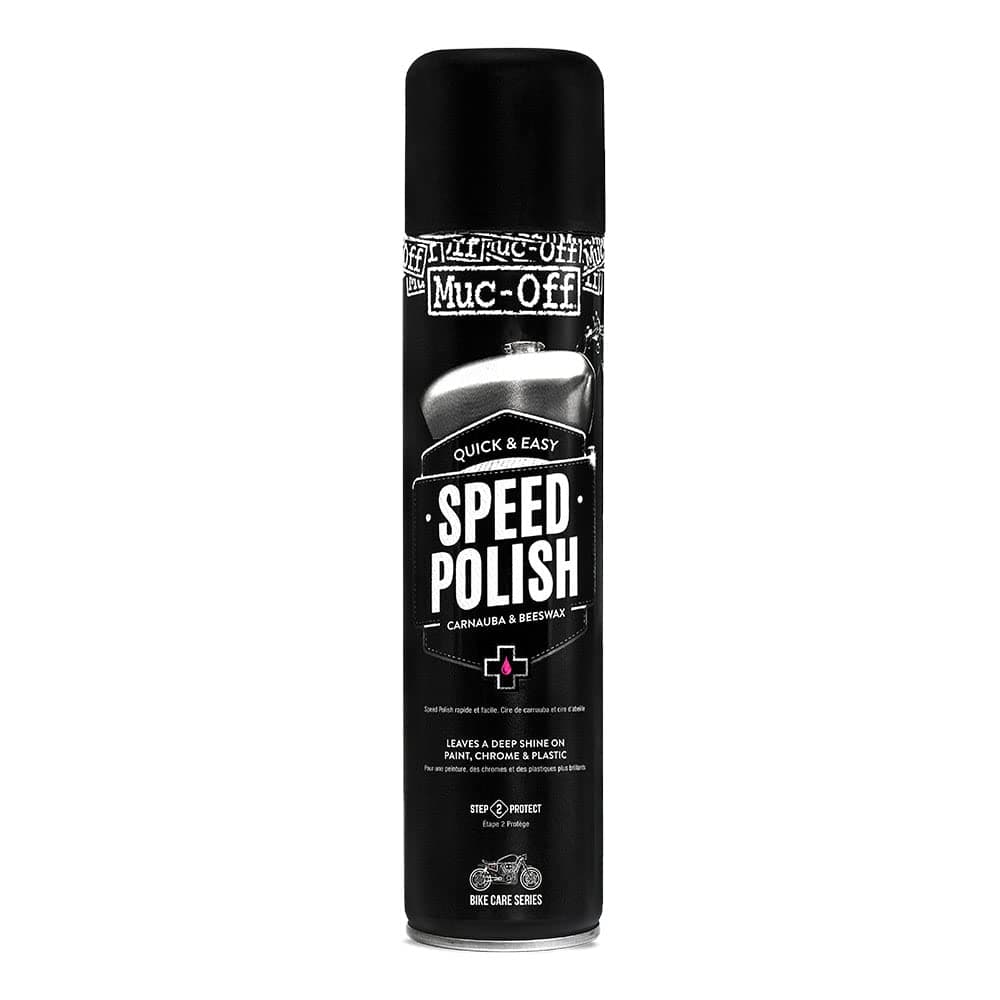 Muc Off Motorcycle Speed Polish Schnellpolitur, 400 ml - Politur und Hartwachs in Einem - Enthält Carnauba-Wachs und Bienenwachs Für Langanhaltenden, Strahlenden Glanz