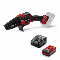 Einhell Akku-Astkettensäge GE-PS 18/15 Li BL Power X-Change (18 V, Brushless, 12,5 cm Schnittlänge, werkzeugloser Schwert- und Kettenwechsel, inkl. 3,0 Ah Plus Akku und Ladegerät)