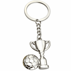 BGOBTY Fußball Schlüsselanhänger,Fußballgeschenke Schlüsselanhänger,Schlüsselanhänger mit Silberner Fußball und Stiefel,Fußballer Schlüsselanhänger,Souvenirs für Fußballfans,Geburtstagsgeschenk Stil C