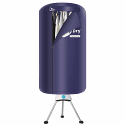 Wäschetrockner Elektrisch, 1000W Wärmepumpentrockner, Trockner Wäschetrockner mit Time, 2-lagiger Beheizter Wäschetrockner, für die Waschküche der Wohnung zu Hause, 170cm-Navy Blau