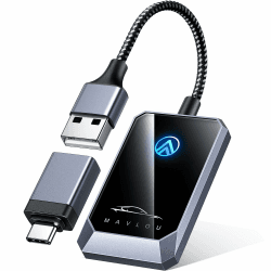 Mavlou Android Auto Wireless Adapter, Stabiler Schneller Wireless Android Auto Adapter, Neueste Wireless Android Auto Stick, Plug & Play, OTA Upgrade, für Android 12+ & Autos mit Wired Android Auto