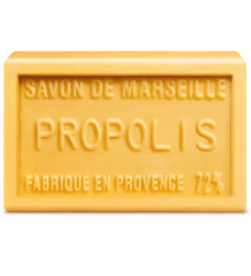 bedrop Propolis Seife, Naturseife, Akne Seife unreine Haut Schuppenflechte Neurodermitis, feste Handseife Körperseife mit Honig, Sheabutter, Kokosöl, Olivenöl, 100g