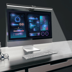 Vansky Monitor Lamp Bar Screen: Computer Screen USB LED Monitor Light 24-32 Inch Lighting Dimming 3 Light Modes - PC E Reading Pro Touch Adjustable Lightbar Monitor Eye Care