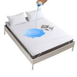 Aimtton Wasserdichter Matratzenschoner 140x200cm Baumwolle wasserdichte Matratzenauflage Inkontinenzunterlage waschbar Nässeschutz atmungsaktiv (Oeko-TEX® Standard 100)