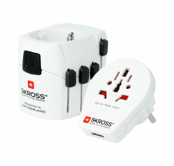 Skross 1.302539 Reiseadapter Pro World & USB