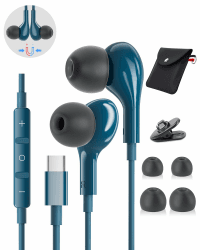 USB C Kopfhörer für Samsung S23 S22 A55 A35 5G Ultra iPhone 15 16 Pro Max,Magnetische In-Ear Kopfhörer mit Kabel USB C Hi-Fi Stereo,USB C Headset mit Mikrofon für Samsung S24 S25 S21 A54 A53 A33 5G