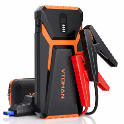 VTOMAN V10 3500A Starthilfe Powerbank Für Pkw, 12V Autobatterie Starter Powerbank Mit Starthilfekabel (Für Motor 9.5L Benzin/7.5L Diesel), Booster Auto Starthilfe Mit Type-C Schnelles Laden