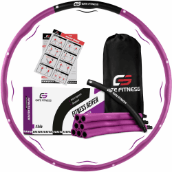 GATE FITNESS Hula Hoop Reifen Erwachsene und Kinder zum Abnehmen [1,2kg / 1,5kg / 2kg] | 6 bis 8 Segmente Hoola Reifen mit Wellendesign | Anfänger & Fortgeschrittene | Fitnessreifen mit Schaumstoff