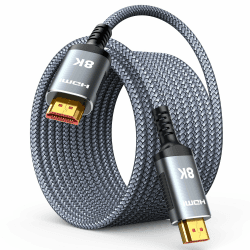 Highwings HDMI Kabel 8K 7.5M, HDMI 2.1 Kabel 48Gbps Ultra Highspeed 8K@60Hz 4K@120Hz 7680P HDR10 eARC DTS:X 3D HDCP 2.2&2.3, Kompatibel mit PS5/4/3 X-Box HDTV Blu-ray Player