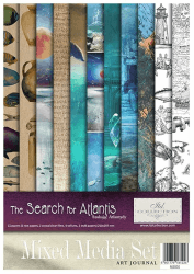 ITD Collection -Scrapbooking Paket A4 Zubehör-Decoupage Set-Scrapbook Papier Satz mit Pergamentpapier-Größe 210x297mm (MS030 - HS code 48021000) The Search for Atlantis