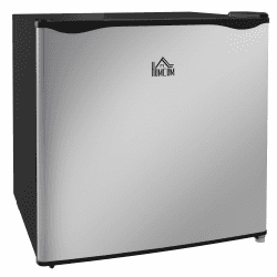 HOMCOM Mini-Gefrierschrank, 35 L Gefrierbox, elektrisch, freistehend, Mini-Gefriertruhe, Minikühlschrank, -14 bis -24℃, 5-stufige Temperaturregelung, 47 x 44,2 x 48,8 cm, Silber