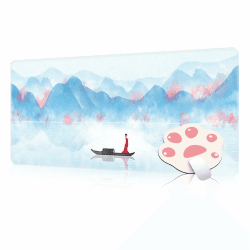 FAIRYGATE Mouse Pad Gaming Schreibtisch Deko Mauspad Gaming Büro Schreibtischmatte rutschfeste Gummiunterseite Langlebig Stilvoll und Bequem Ästhetische Landschaftsmalerei B6508-L FDXJYB6508-L L