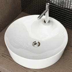 Waschbecken24 / 43 x 43 x 13 cm/Waschbecken Aufsatzwaschbecken Waschschale Handwaschbecken für Badezimmer Gäste-WC A285 43x43x13cm Weiß / A285