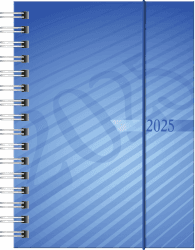 rido/idé Taschenkalender Modell perfect/Technik I (2025), 2 Seiten = 1 Woche, A6, 160 Seiten, PP-Einband, blau